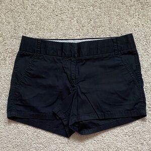 J.Crew Y2K 100% Cotton Broken-In Chino Black Shorts Size 0